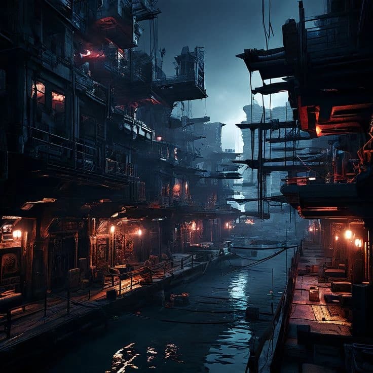 Shadow Port battlefield environment